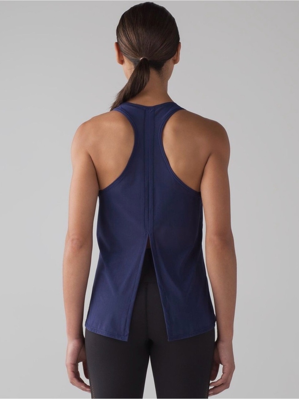 Lululemon Two With One Singlet Blue Mesh Tank Top Size 6